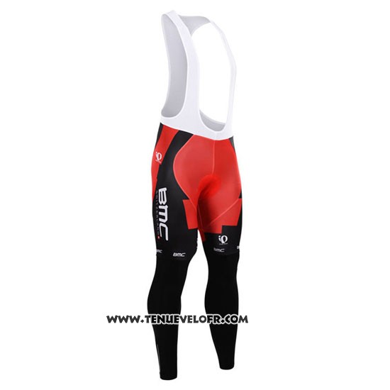 2015 Maillot Ciclismo BMC Noir et Rouge Manches Longues et Cuissard